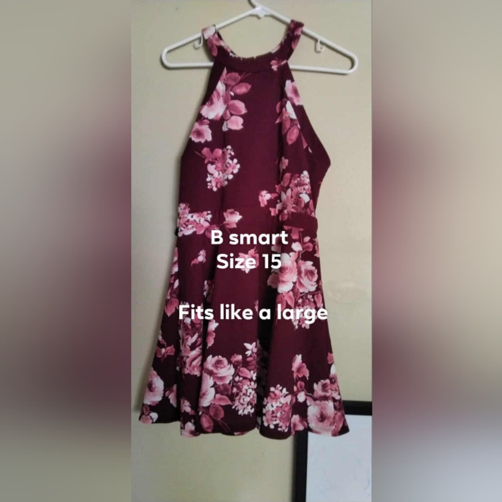 B Smart Floral Dress - Size 15